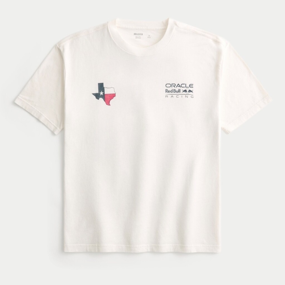 Hollister NWT Men’s White Racing T-Shirt